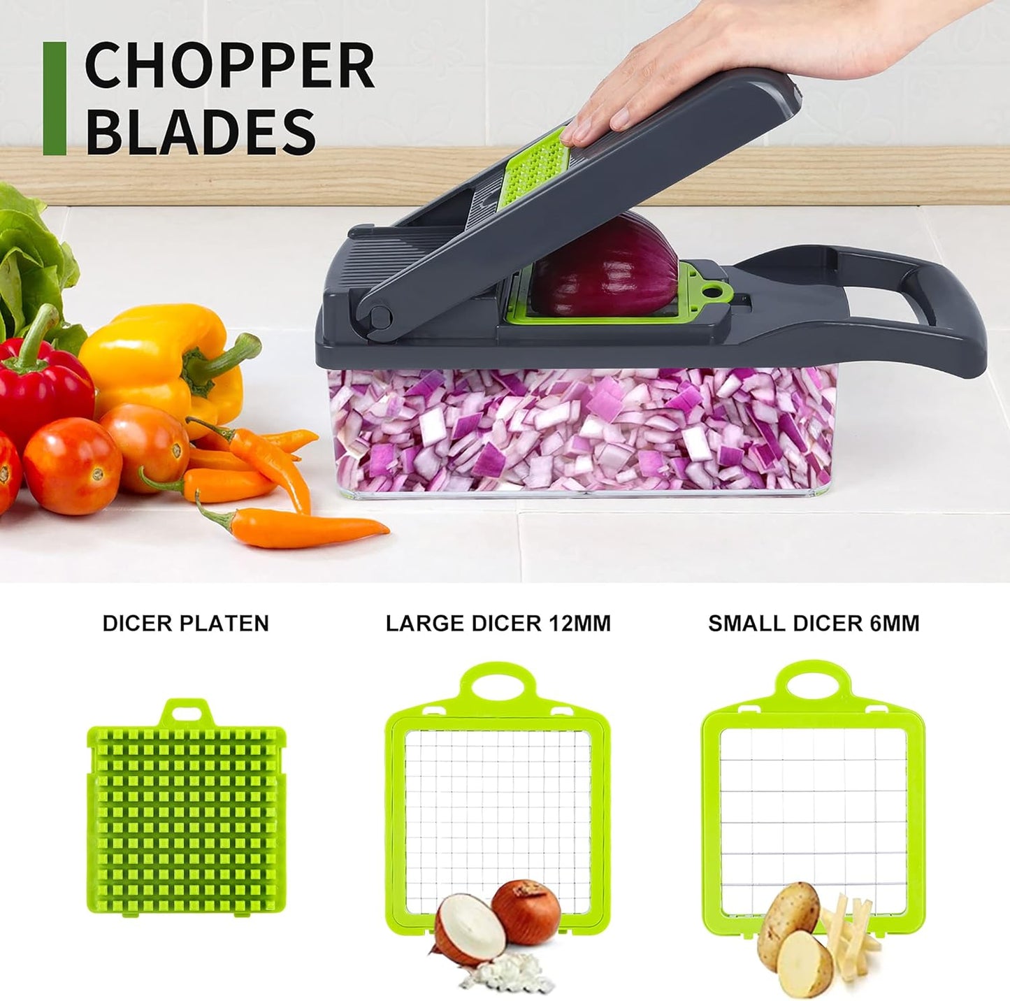 Multifunctional Vegetable Cutter Chopper & Slicer