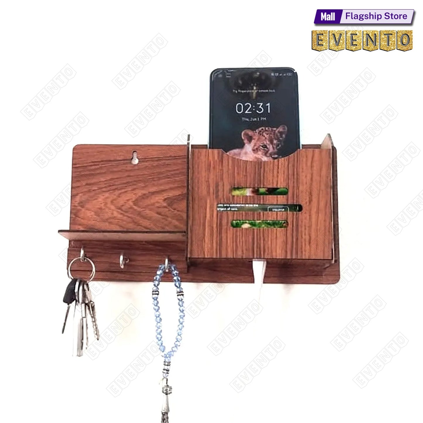 Mobile Holder+ Keys Hanger Mdf Wood Material