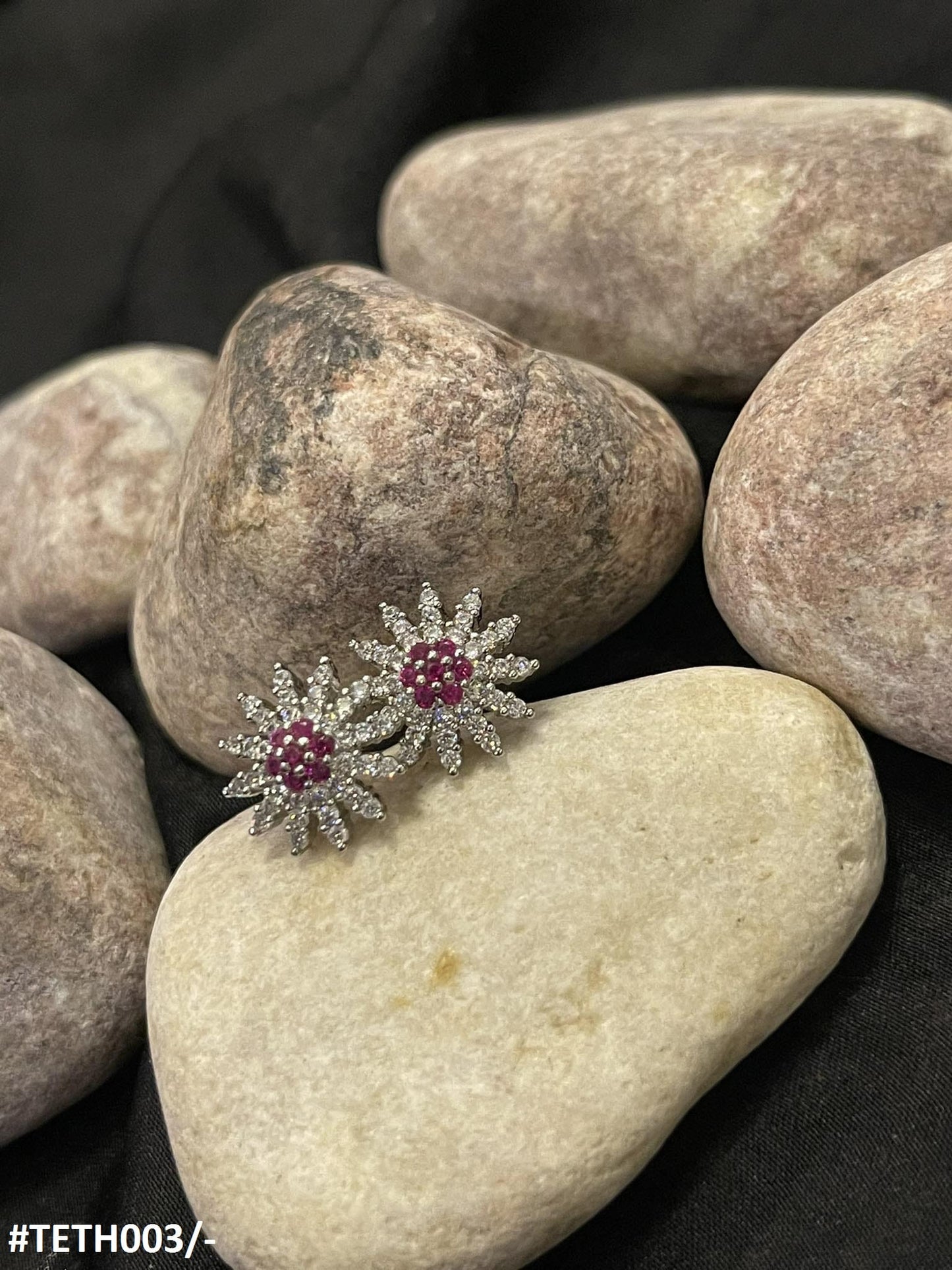 Beatiful Zirconia Silver Plated  Sun Flower Imported for Girls & Women.