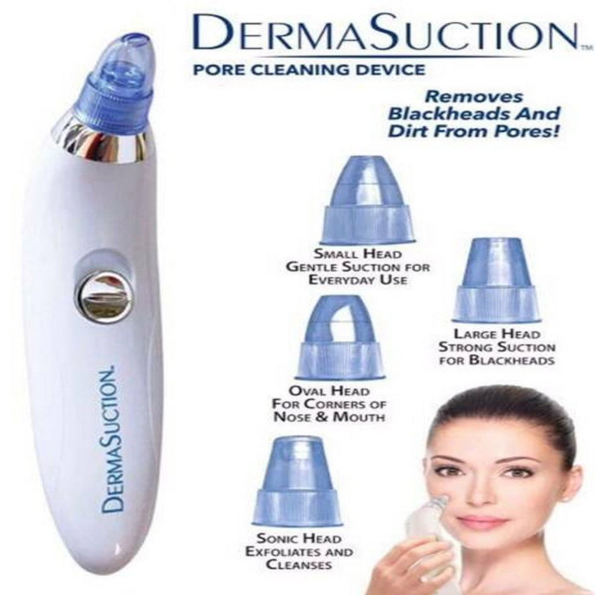 New Imported Derma Suction Blackhead Acne Oil Remover Vacuum Suction Face Pore Cleaner Facial Beauty